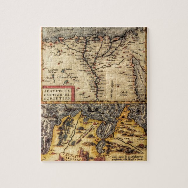 16th Century Map of Tunisia & Egypt Jigsaw Puzzle (Vertical)