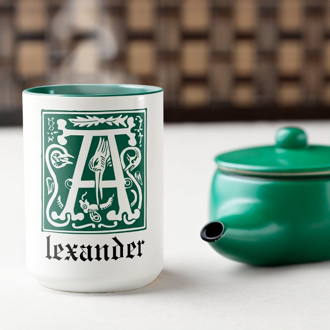 16th Century Mythic Creatures Decorative Capital A Mug (Creator Uploaded)