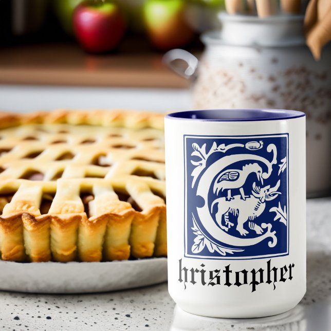 16th Century Mythic Creatures Decorative Capital C Mug (Creator Uploaded)