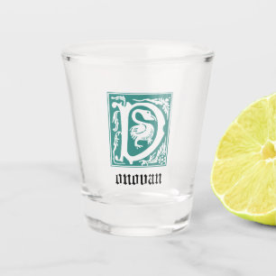 16th Century Mythic Creatures Decorative Capital D Shot Glass
