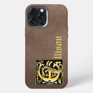 16th Century Mythic Creatures Decorative Capital E iPhone 13 Pro Max Case