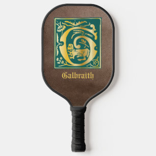 16th Century Mythic Creatures Decorative Capital G Pickleball Paddle