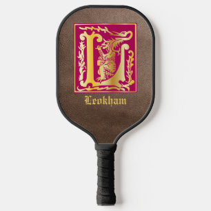 16th Century Mythic Creatures Decorative Capital L Pickleball Paddle