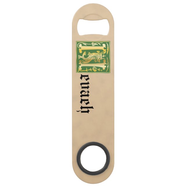 16th Century Mythic Creatures Decorative Capital N (Front)