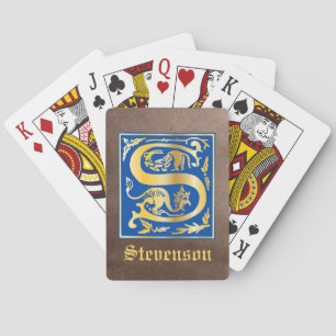 16th Century Mythic Creatures Decorative Capital S Playing Cards
