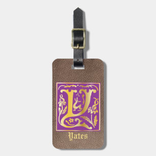 16th Century Mythic Creatures Decorative Capital Y Luggage Tag