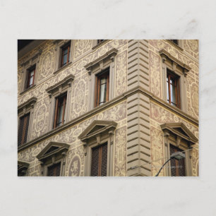 16th century palazzo with ornate faade, Florence, Postcard