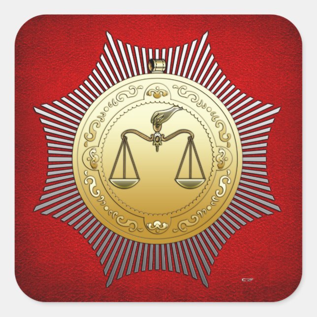 16th Degree: Prince of Jerusalem Square Sticker (Front)