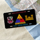 16TH ENGINEER BN 1ST ARMORED LICENSE PLATE