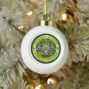 16th Military Police Brigade Desert Storm Veteran  Ceramic Ball Christmas Ornament