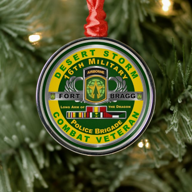16th Military Police Brigade Desert Storm Veteran Metal Ornament (Tree)