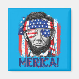 16th President 4th Of July America Men Women Magnet