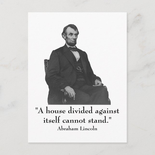 16th President Abraham Lincoln Postcard (Front)