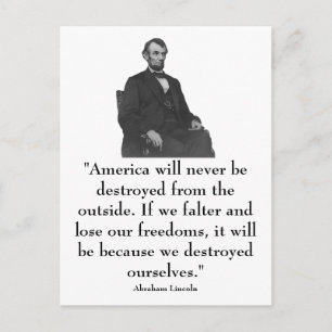 16th President Abraham Lincoln Postcard