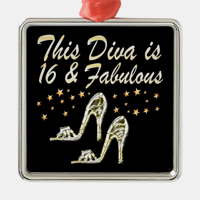 16TH SILVER SHOE QUEEN METAL ORNAMENT (Front)