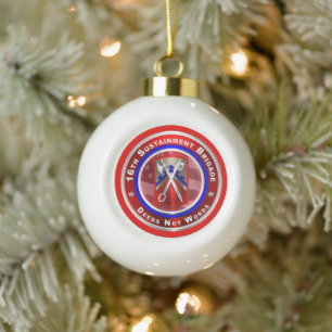 16th Sustainment Command Ceramic Ball Christmas Ornament