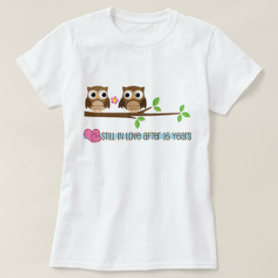 16th Wedding Anniversary Owls T-Shirt