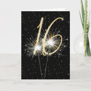 16th wedding anniversary sparklers card