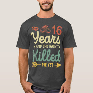 16th wedding anniversary tee matching couples 16