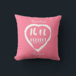 16th Wedding anniversary traditional peridot Cushion<br><div class="desc">If you would like any help customising this design please contact me,  there is an ask this designer button,  just below this text. Aromantic heart brush stroke design for people celebrating 16th wedding anniversary. Peridot gemstone is the traditional gift for this occasion.</div>