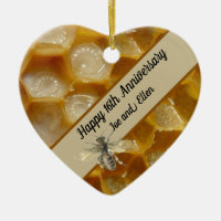 16th Wedding Anniversary, Wax Keepsake Heart Ceram