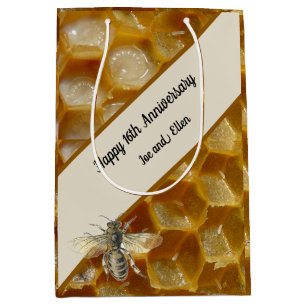 16th Wedding Anniversary, Wax Medium Gift Bag