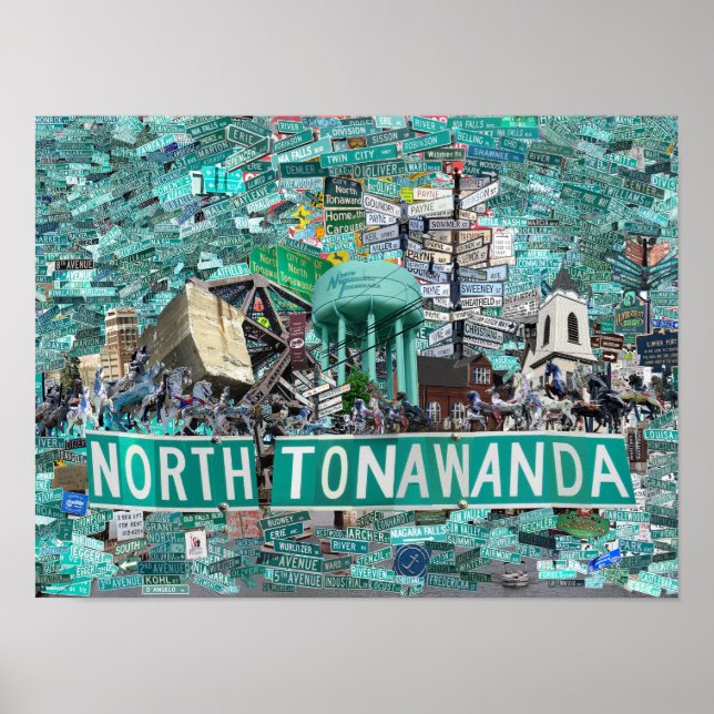 16x12 Poster, Streets of North Tonawanda NY Poster (Front)