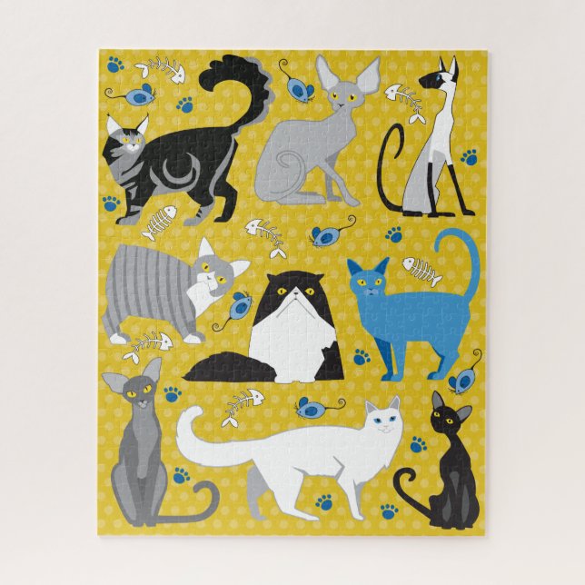 16x20 Cat Lovers Puzzle for Colorblind People (Vertical)