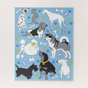 16x20 Dog Lovers Puzzle for Colorblind People