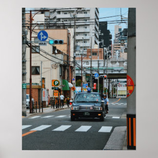 16x20 Osaka Japan Taxi Urban Photo Print
