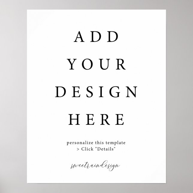 16x20" Vertical/Portrait Poster Sign (Front)