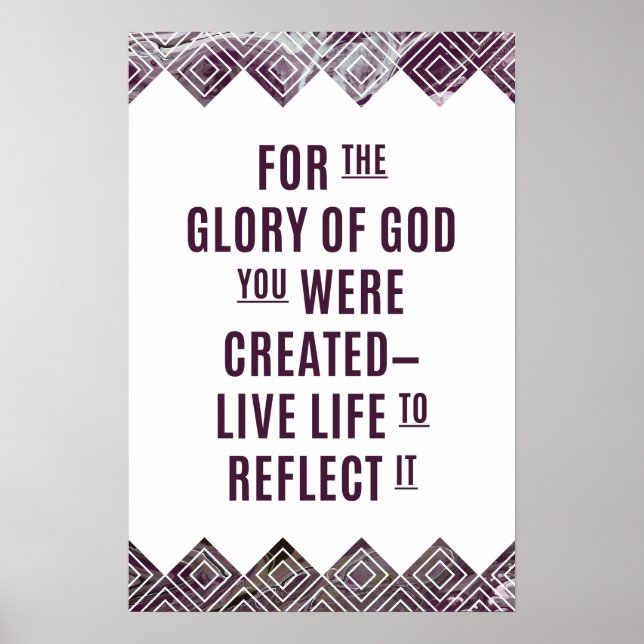 16x24 Purple Marble Art Print Semi Gloss (Front)