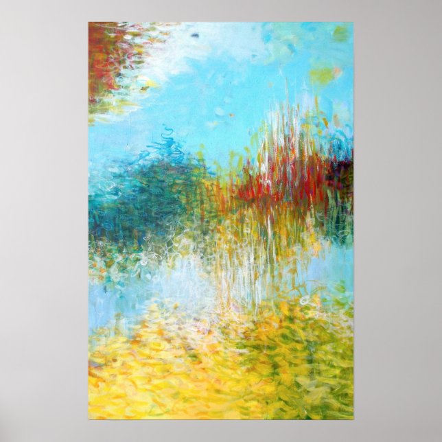 16x24 Triptych Part 2 Abstract Painting Art Print (Front)