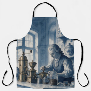 1700's Barista Berlin Coffee House Delft Blue Apron