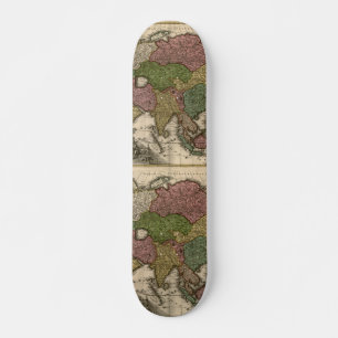 1700's Map of Asia Skateboard