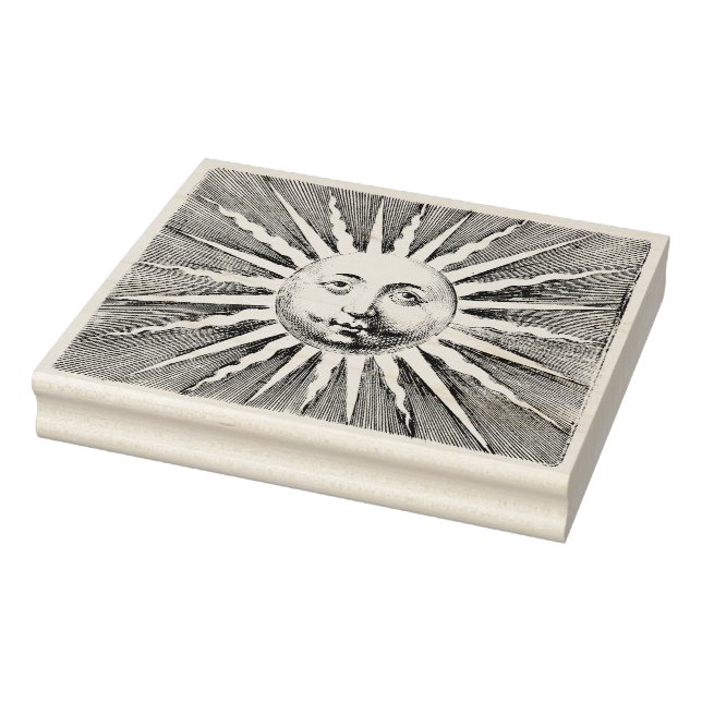 1700s Sun with Face Rubber Stamp (Stamp)