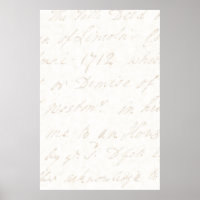 1700s Vintage English Script Ivory Parchment Paper