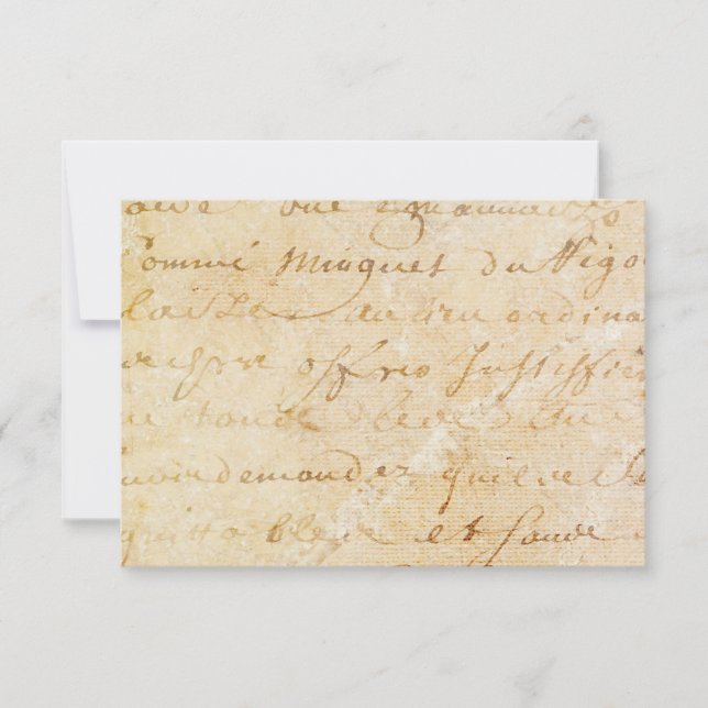 1700s Vintage French Antique Script Background (Front)