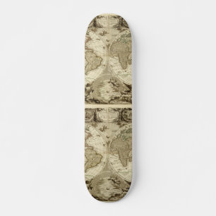 1708 World Map by Jean Baptiste Nolin Skateboard