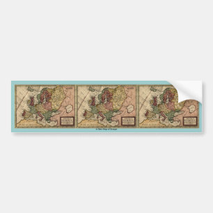 1721 Map of Europe Bumper Sticker