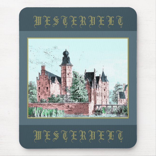 1729 A. de Haen Dutch Kasteel WESTERVELT  Mouse Pad (Front)
