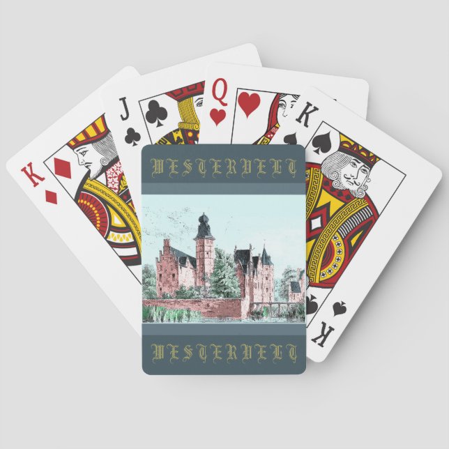 1729 A. de Haen Dutch Kasteel WESTERVELT  Playing Cards (Back)