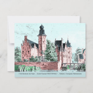 1729 A. de Haen Dutch Kasteel WESTERVELT Postcard