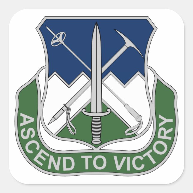 172nd Infantry Regiment - Ascend To Victory Square Sticker (Front)