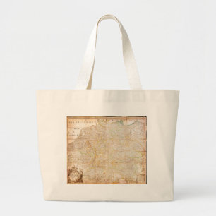 1730 Covens and Mortier Map of Germany Folding C Large Tote Bag