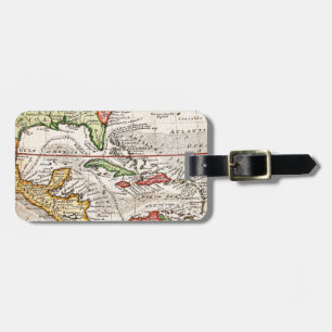 1732 Herman Moll Map of the West Indies and Caribb Luggage Tag