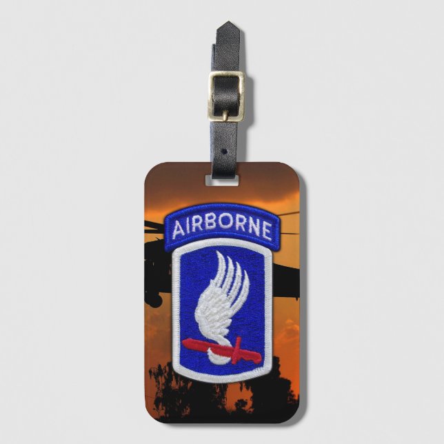 173rd ABN Airborne Division Patch Luggage Tag (Front Vertical)