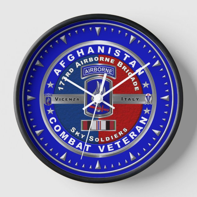 173rd Airborne Brigade Afghanistan Veteran  Clock (Front)