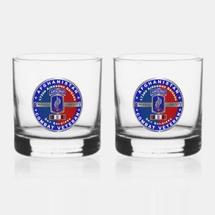 173rd Airborne Brigade Afghanistan Veteran Whiskey Glass