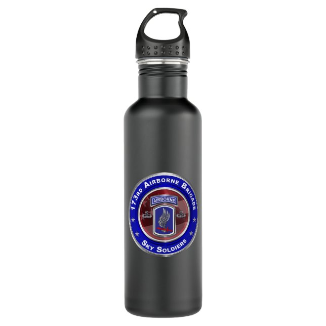 173rd Airborne Brigade Combat Team  710 Ml Water Bottle (Front)
